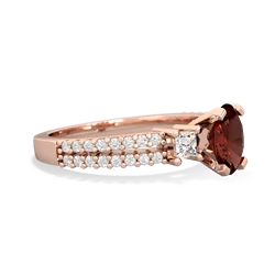 Garnet Classic 7X5mm Oval Engagement 14K Rose Gold ring R26437VL