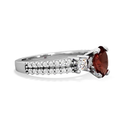 Garnet Classic 7X5mm Oval Engagement 14K White Gold ring R26437VL