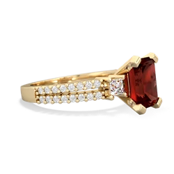 Garnet Classic 8X6mm Emerald-Cut Engagement 14K Yellow Gold ring R26438EM