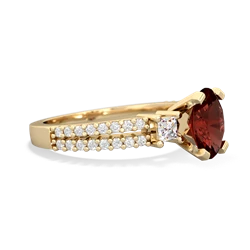 Garnet Classic 8X6mm Oval Engagement 14K Yellow Gold ring R26438VL