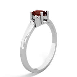 Garnet Elegant Swirl 14K White Gold ring R2173