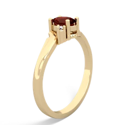 Garnet Elegant Swirl 14K Yellow Gold ring R2173