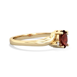 Garnet Elegant Swirl 14K Yellow Gold ring R2173