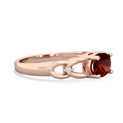 Garnet Links 14K Rose Gold ring R4032