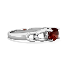 Garnet Links 14K White Gold ring R4032