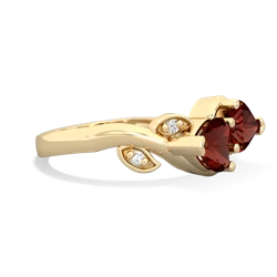 Garnet Floral Elegance 14K Yellow Gold ring R5790