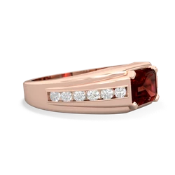 Garnet Men's Diamond Channel 14K Rose Gold ring R0500