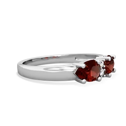 Garnet Pear Bowtie 14K White Gold ring R0865