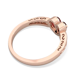 Garnet Filligree 'One Heart' 14K Rose Gold ring R5070