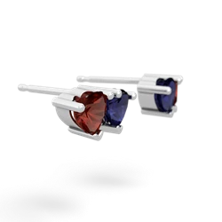 Garnet Sweethearts 14K White Gold earrings E5260