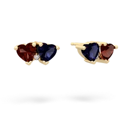 Garnet Sweethearts 14K Yellow Gold earrings E5260