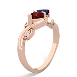 Garnet Floral Elegance 14K Rose Gold ring R5790