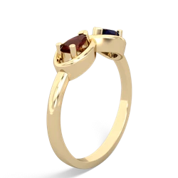 Garnet Infinity 14K Yellow Gold ring R5050