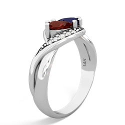 Garnet Summer Winds 14K White Gold ring R5342