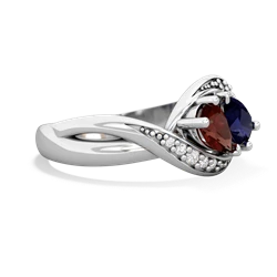 Garnet Summer Winds 14K White Gold ring R5342