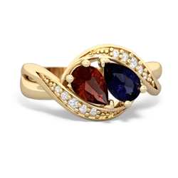 Garnet Summer Winds 14K Yellow Gold ring R5342