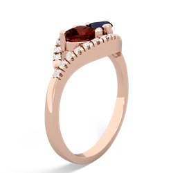 Garnet Mother And Child 14K Rose Gold ring R3010