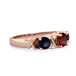 Garnet Hugs And Kisses 14K Rose Gold ring R5016