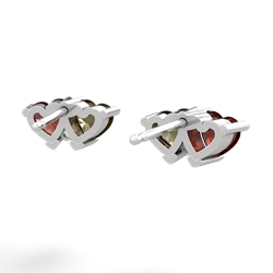 Garnet Sweethearts 14K White Gold earrings E5260