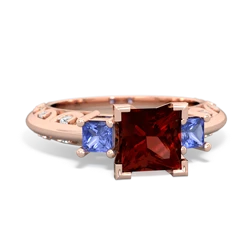 Garnet Eternal Embrace Engagement 14K Rose Gold ring C2001