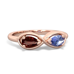 Garnet Infinity 14K Rose Gold ring R5050