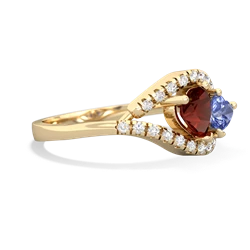 Garnet Mother And Child 14K Yellow Gold ring R3010