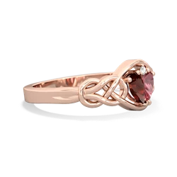 Garnet Celtic Love Knot 14K Rose Gold ring R5420