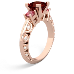 Garnet Eternal Embrace Engagement 14K Rose Gold ring C2001