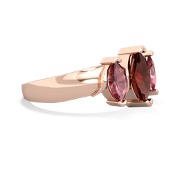 Garnet Three Peeks 14K Rose Gold ring R2433