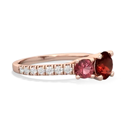 Garnet Pave Trellis 14K Rose Gold ring R5500