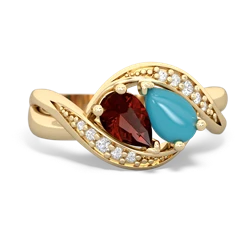 Garnet Summer Winds 14K Yellow Gold ring R5342