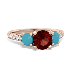 Garnet Pave Trellis 14K Rose Gold ring R5500