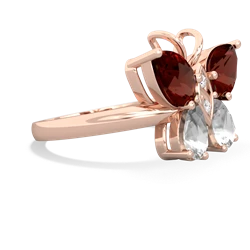 Garnet Butterfly 14K Rose Gold ring R2215