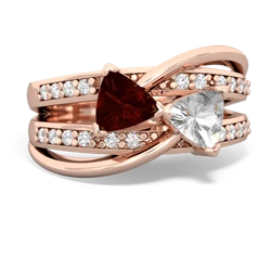 Garnet Bowtie 14K Rose Gold ring R2360