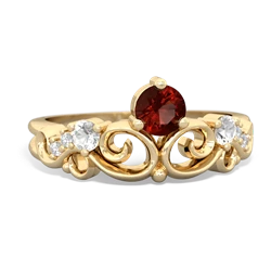 Garnet Crown Keepsake 14K Yellow Gold ring R5740