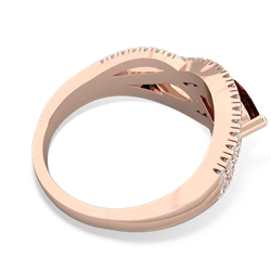 Garnet Diamond Rivers 14K Rose Gold ring R3070