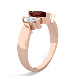 Garnet Three Peeks 14K Rose Gold ring R2433