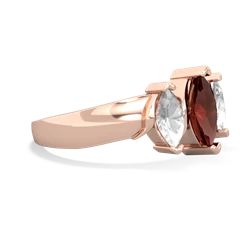 Garnet Three Peeks 14K Rose Gold ring R2433