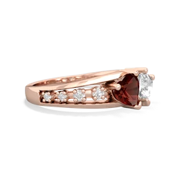 Garnet Heart To Heart 14K Rose Gold ring R3342