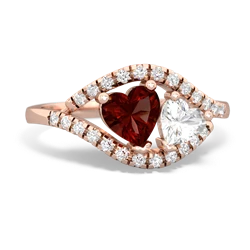 Garnet Mother And Child 14K Rose Gold ring R3010