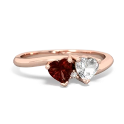 Garnet Sweethearts 14K Rose Gold ring R5260