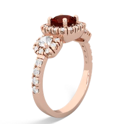 Garnet Regal Halo 14K Rose Gold ring R5350