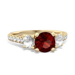 Garnet Pave Trellis 14K Yellow Gold ring R5500