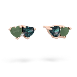 Jade Sweethearts 14K Rose Gold earrings E5260