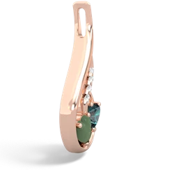 Jade Keepsake Curves 14K Rose Gold pendant P5450