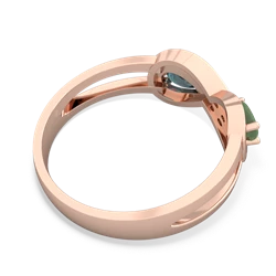 Jade Diamond Infinity 14K Rose Gold ring R5390