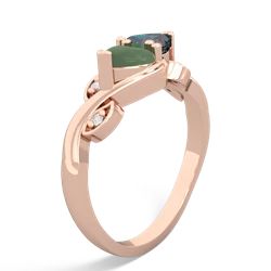 Jade Floral Elegance 14K Rose Gold ring R5790