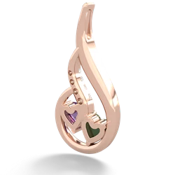 Jade Keepsake Curves 14K Rose Gold pendant P5450