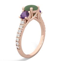 Jade Pave Trellis 14K Rose Gold ring R5500