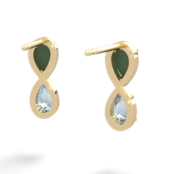 Jade Infinity 14K Yellow Gold earrings E5050